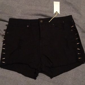 Forever 21 spiked black shorts
